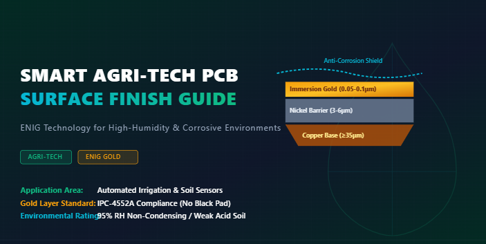 Jüngste Firmenblogs über Agrartech IoT: Auswahl der Oberflächenveredelung (ENIG) für korrosionsbeständige PCB in intelligenten Bewässerungsnetzen